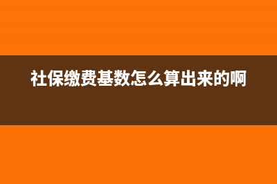 社保缴费基数怎么计算(社保缴费基数怎么算出来的啊)