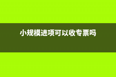 小规模的进项可以抵扣吗?(小规模进项可以收专票吗)