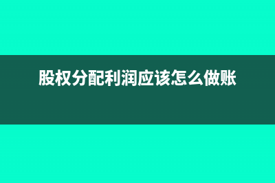股权分配和利润分配是否要一致(股权分配利润应该怎么做账)
