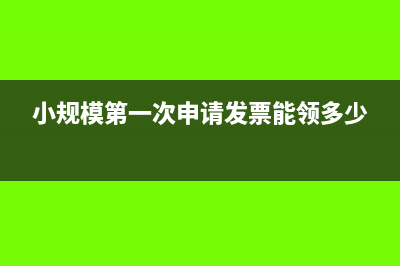 小规模第一次购买税控盘当月未抵扣是否以后可以抵扣?(小规模第一次申请发票能领多少)