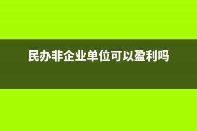 民办非企业单位要交哪些税(民办非企业单位可以盈利吗)