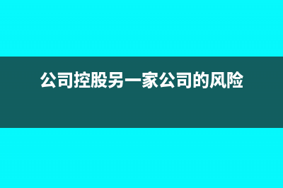 公司控股另一家公司,最后的盈利需要缴哪些税(公司控股另一家公司的风险)