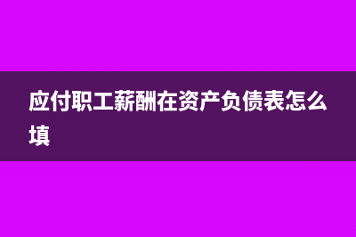 应付职工薪酬在借方怎么办呢(应付职工薪酬在资产负债表怎么填)