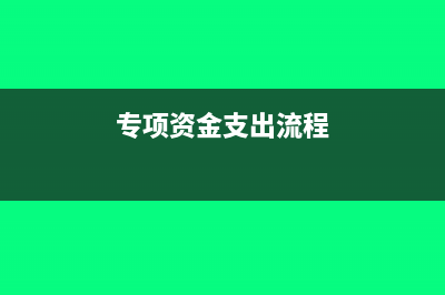 专项资金单独怎么设账?(专项资金支出流程)