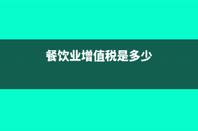 餐饮业收入增值税报表上怎么填(餐饮业增值税是多少)