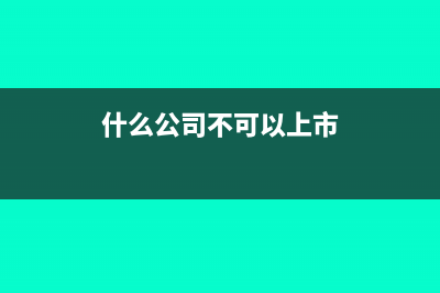 哪些企业不交所得税(什么公司不可以上市)