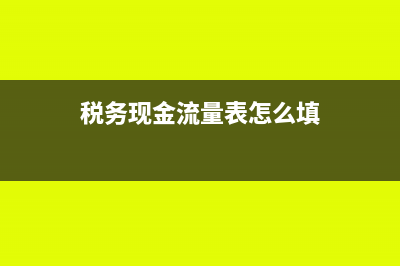 税务现金流量表报错了怎么办(税务现金流量表怎么填)