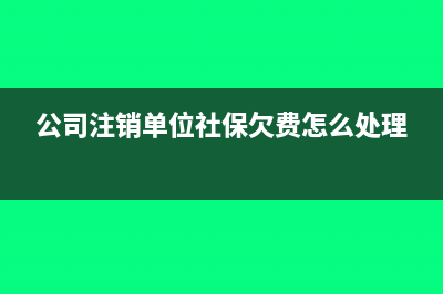 公司注销时单位车辆如何处理(公司注销单位社保欠费怎么处理)