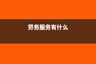 劳务和服务有什么区别(劳务服务有什么)