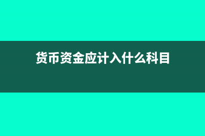 货币资金的计税基础怎么填(货币资金应计入什么科目)