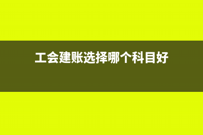 工会建账选择哪个会计准则(工会建账选择哪个科目好)