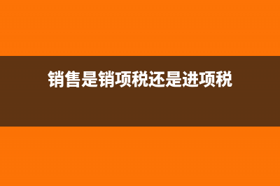 销售包括销项税额吗(销售是销项税还是进项税)