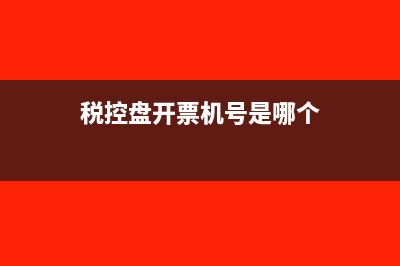 税控盘开票机号是什么(税控盘开票机号是哪个)