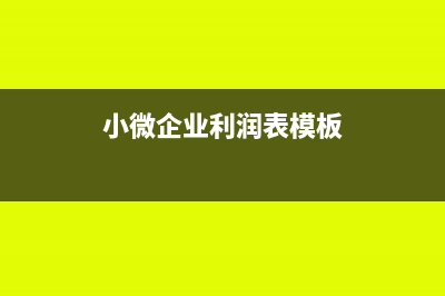 小微企业利润表季报如何填写(小微企业利润表模板)