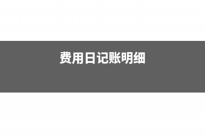 当日费用明细怎么写(费用日记账明细)