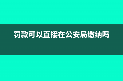 罚款可以直接在工资里扣除吗(罚款可以直接在公安局缴纳吗)