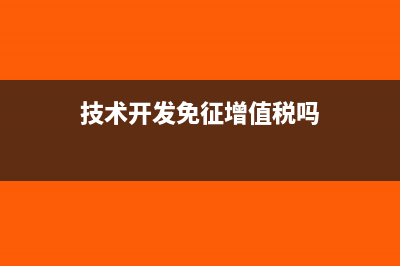 技术开发免征增值税怎么开票(技术开发免征增值税吗)