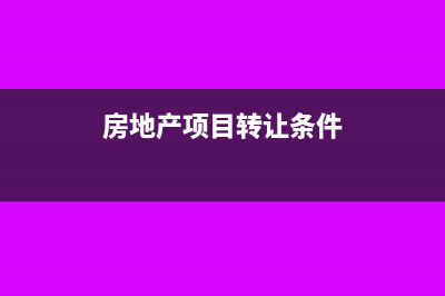 房地产项目转让的计税依据如何认定(房地产项目转让条件)