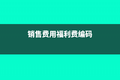 销售费用福利费要做应付职工薪酬吗(销售费用福利费编码)