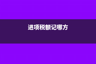 进项税额计提是什么意思(进项税额记哪方)