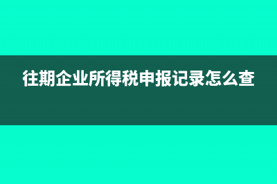 往期企业所得税申报错误怎么处理(往期企业所得税申报记录怎么查)