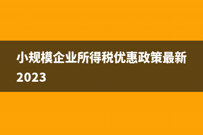小规模企业所得税年报网上怎么报(小规模企业所得税优惠政策最新2023)
