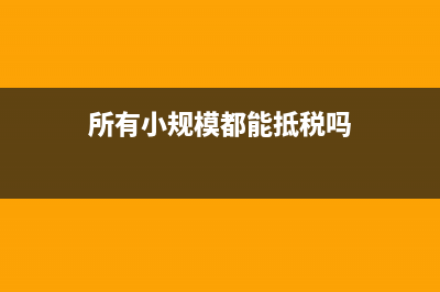 所有小规模都能自己开专票吗(所有小规模都能抵税吗)