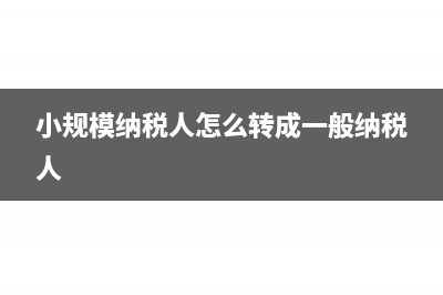 小规模纳税人怎样抵税(小规模纳税人怎么转成一般纳税人)