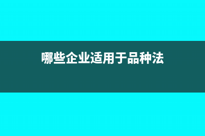 哪些企业适用于新企业报表(哪些企业适用于品种法)