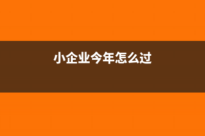小企业第一年怎么上税(小企业今年怎么过)