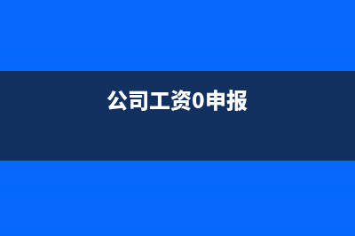 没有工资0申报还需要计提吗(公司工资0申报)