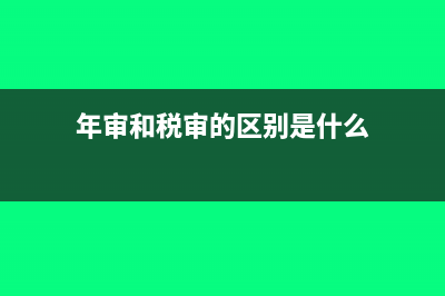 年审和税审的区别(年审和税审的区别是什么)