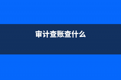 审计查账都查什么细节(审计查账查什么)