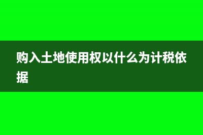 购入土地使用权计入什么科目(购入土地使用权以什么为计税依据)