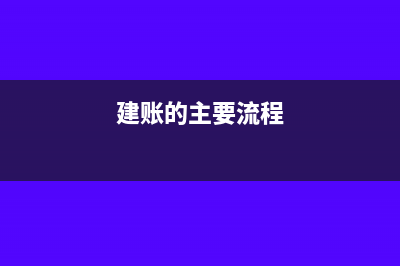 建账需要哪些期初数据(建账的主要流程)