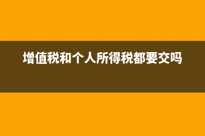 增值税和个人所得税的作用(增值税和个人所得税都要交吗)