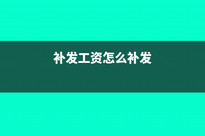补发工资怎样申报个人所得税(补发工资怎么补发)