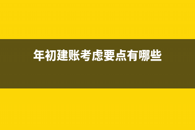 年初期初建账的步骤(年初建账考虑要点有哪些)