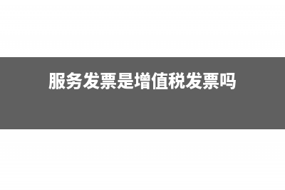 服务发票专票是多少个税点(服务发票是增值税发票吗)