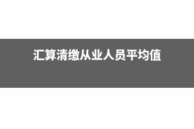 汇算清缴从业人数怎么算(汇算清缴从业人员平均值)