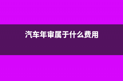 汽车年审计入什么科目(汽车年审属于什么费用)