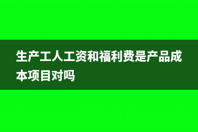 生产工人工资和福利费计入什么科目(生产工人工资和福利费是产品成本项目对吗)
