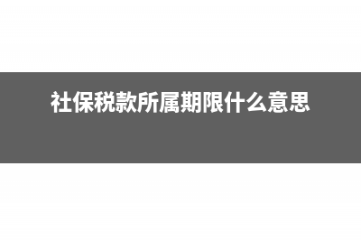 社保税款所属期选错了怎么办(社保税款所属期限什么意思)