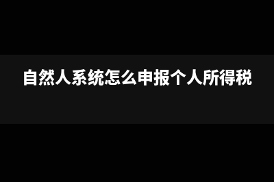 自然人系统里面劳务报酬怎么填写(自然人系统怎么申报个人所得税)