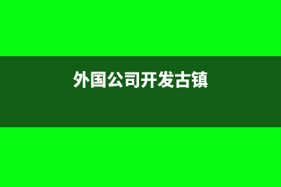 给外国公司开发票税号怎么写(外国公司开发古镇)