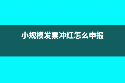 小规模发票冲红了退税怎么处理(小规模发票冲红怎么申报)
