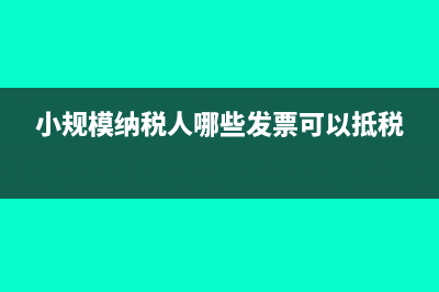 小规模纳税人哪些税是减半征收的(小规模纳税人哪些发票可以抵税)