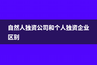 自然人独资公司多久可以注销(自然人独资公司和个人独资企业区别)