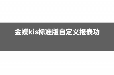 金蝶kis标准版自定义报表如何取数(金蝶kis标准版自定义报表功能)