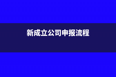 新成立公司申报季度财务报表时年初余额是零吗(新成立公司申报流程)